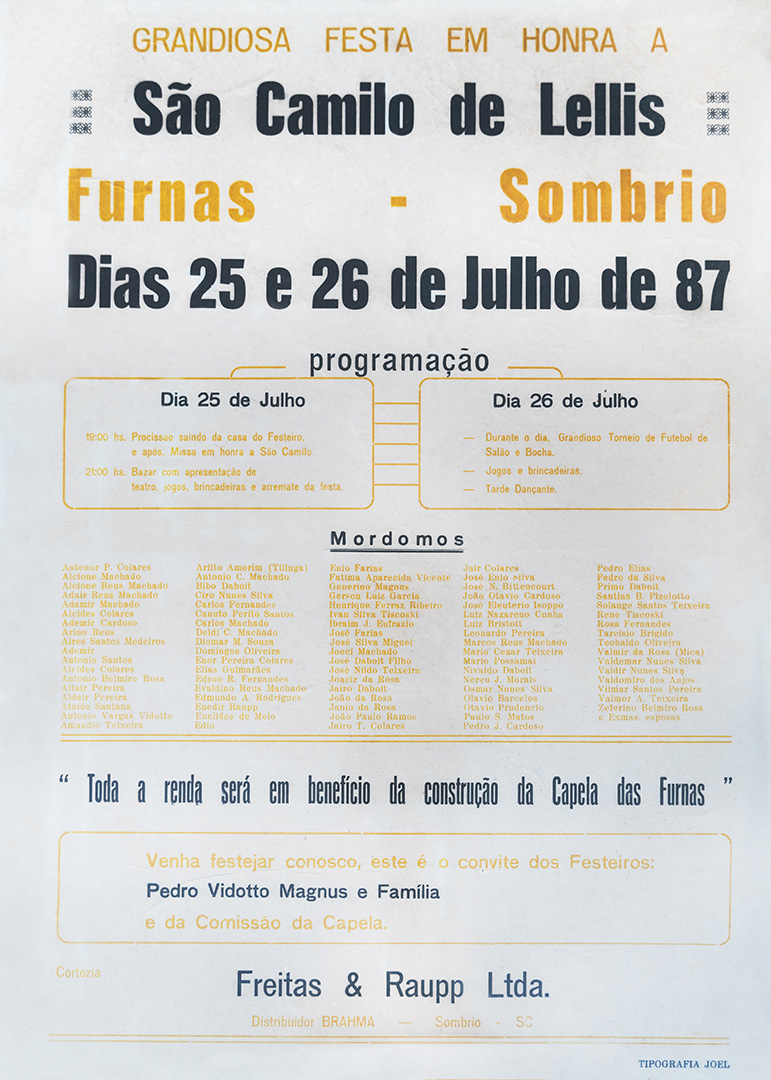 07/1987 - Festa em Honrra a São Camilo de Lellis